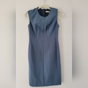 Rebecca Taylor Blue Sheath Suit Dress Size 2.